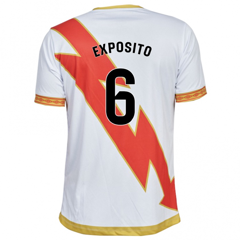 Kandiny Niño Camiseta Álvaro Expósito #6 Blanco 1ª Equipación 2023/24 La Camisa