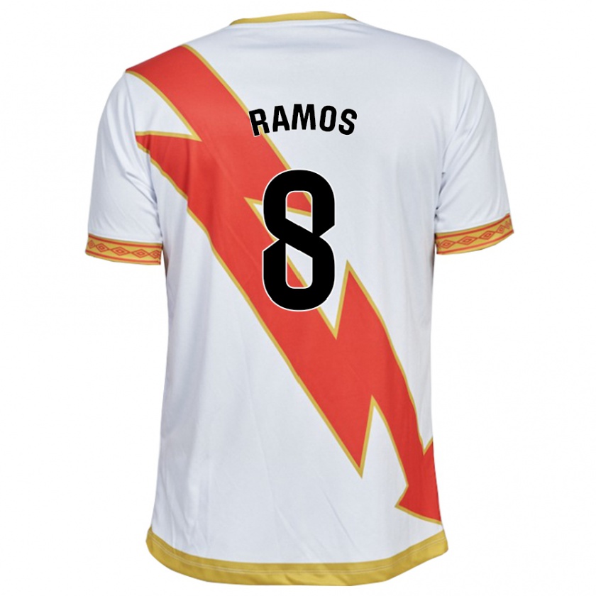 Kandiny Niño Camiseta Iván Ramos #8 Blanco 1ª Equipación 2023/24 La Camisa