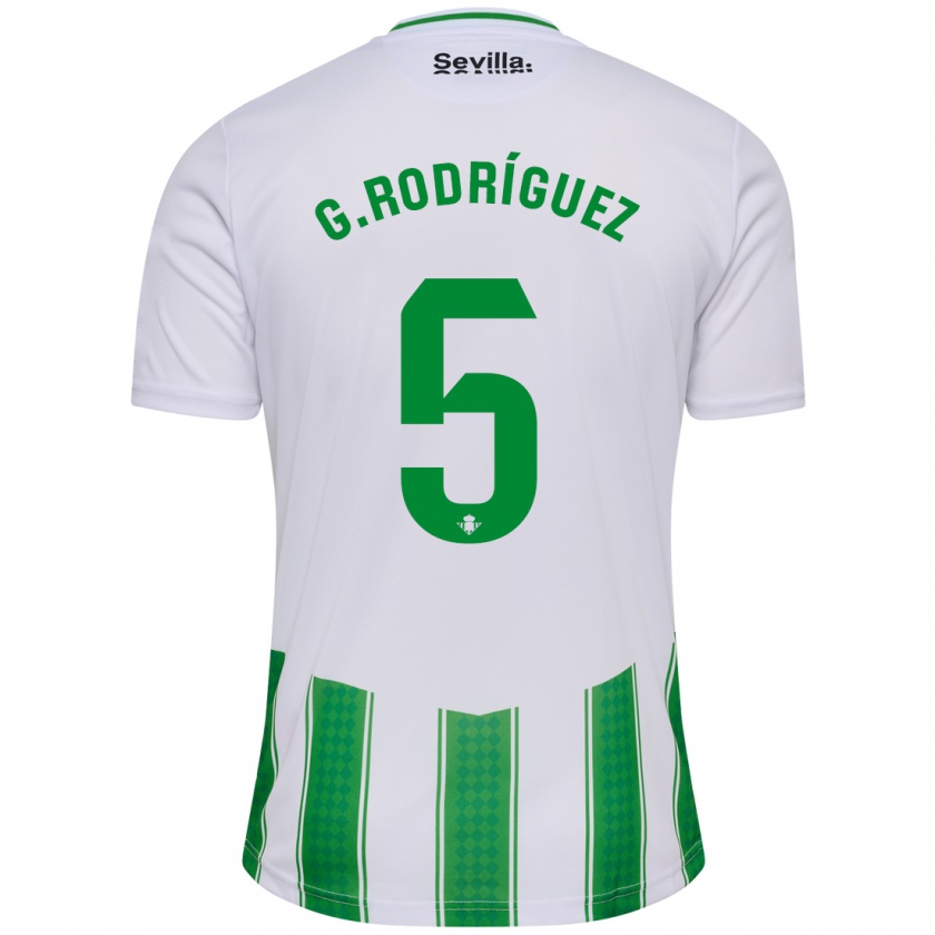 Kandiny Bambino Maglia Guido Rodríguez #5 Bianco Kit Gara Home 2023/24 Maglietta