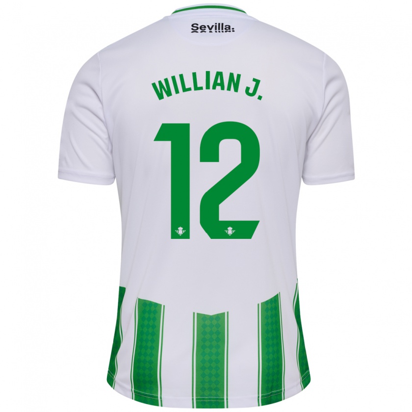 Kandiny Kinderen Willian José #12 Wit Thuisshirt Thuistenue 2023/24 T-Shirt België