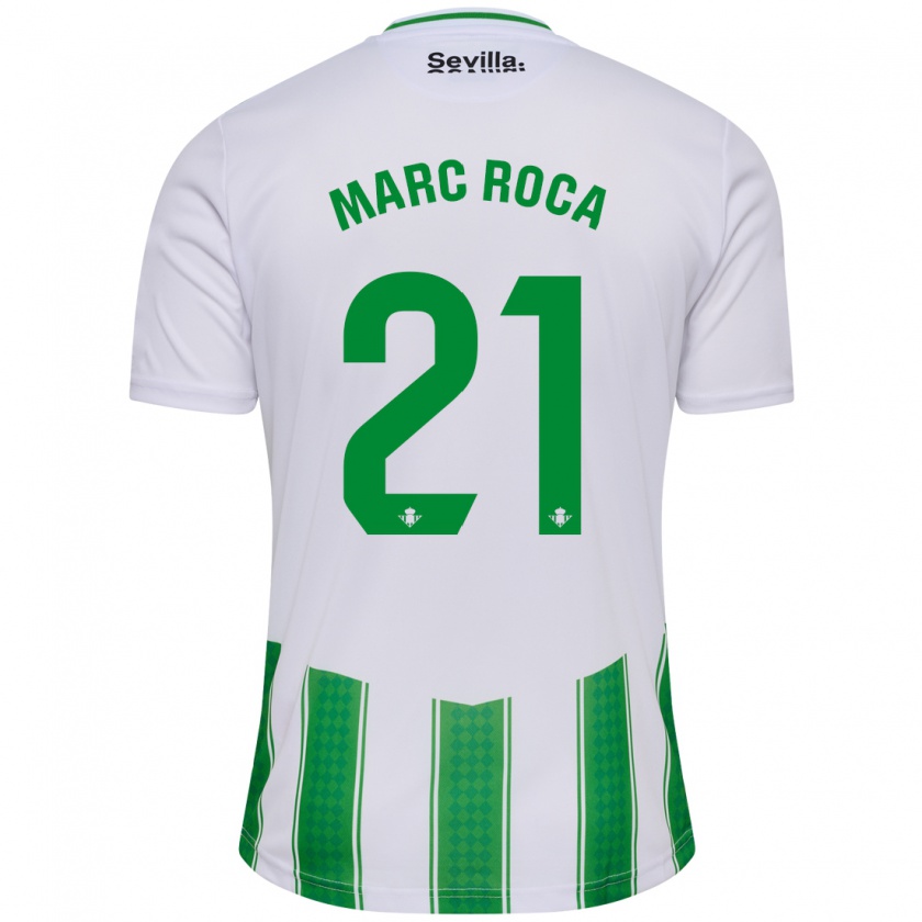 Kandiny Niño Camiseta Marc Roca #21 Blanco 1ª Equipación 2023/24 La Camisa