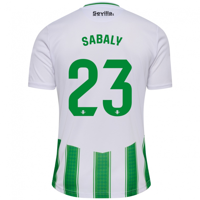 Kandiny Niño Camiseta Youssouf Sabaly #23 Blanco 1ª Equipación 2023/24 La Camisa