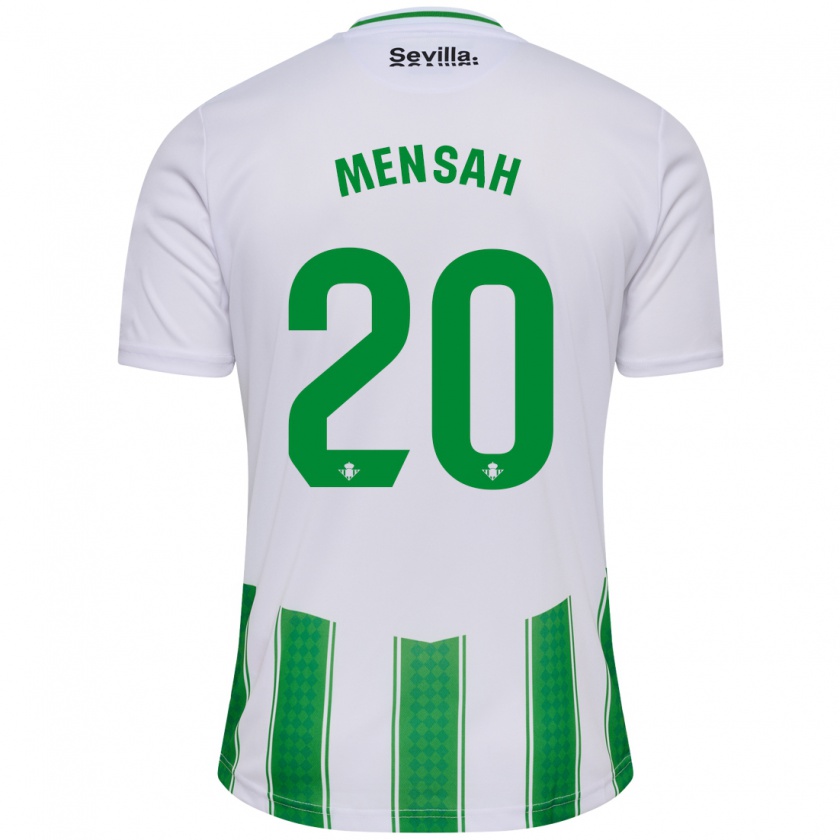 Kandiny Kinderen Mawuli Mensah #20 Wit Thuisshirt Thuistenue 2023/24 T-Shirt België