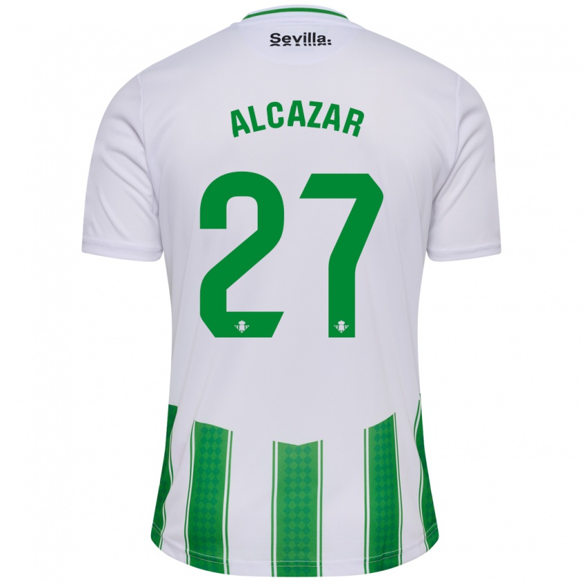 Kandiny Niño Camiseta Lucas Alcázar #27 Blanco 1ª Equipación 2023/24 La Camisa