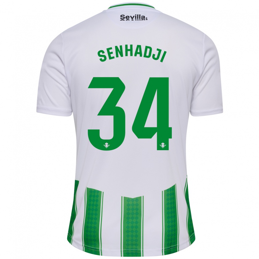 Kandiny Bambino Maglia Yanis Senhadji #34 Bianco Kit Gara Home 2023/24 Maglietta