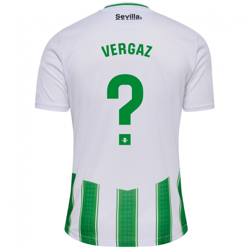 Kandiny Niño Camiseta Alejandro Vergaz #0 Blanco 1ª Equipación 2023/24 La Camisa