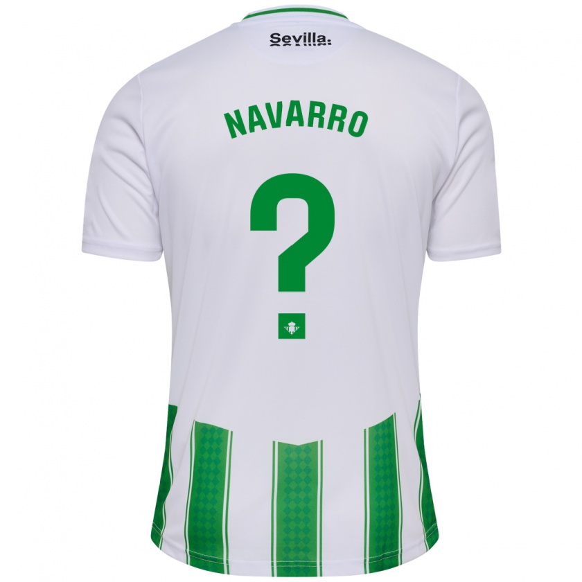 Kandiny Niño Camiseta Juan Carlos Navarro #0 Blanco 1ª Equipación 2023/24 La Camisa