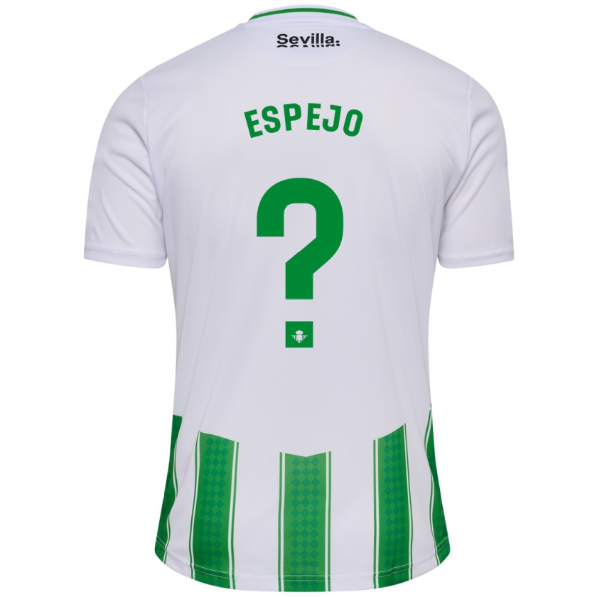 Kandiny Niño Camiseta Jesús Espejo #0 Blanco 1ª Equipación 2023/24 La Camisa