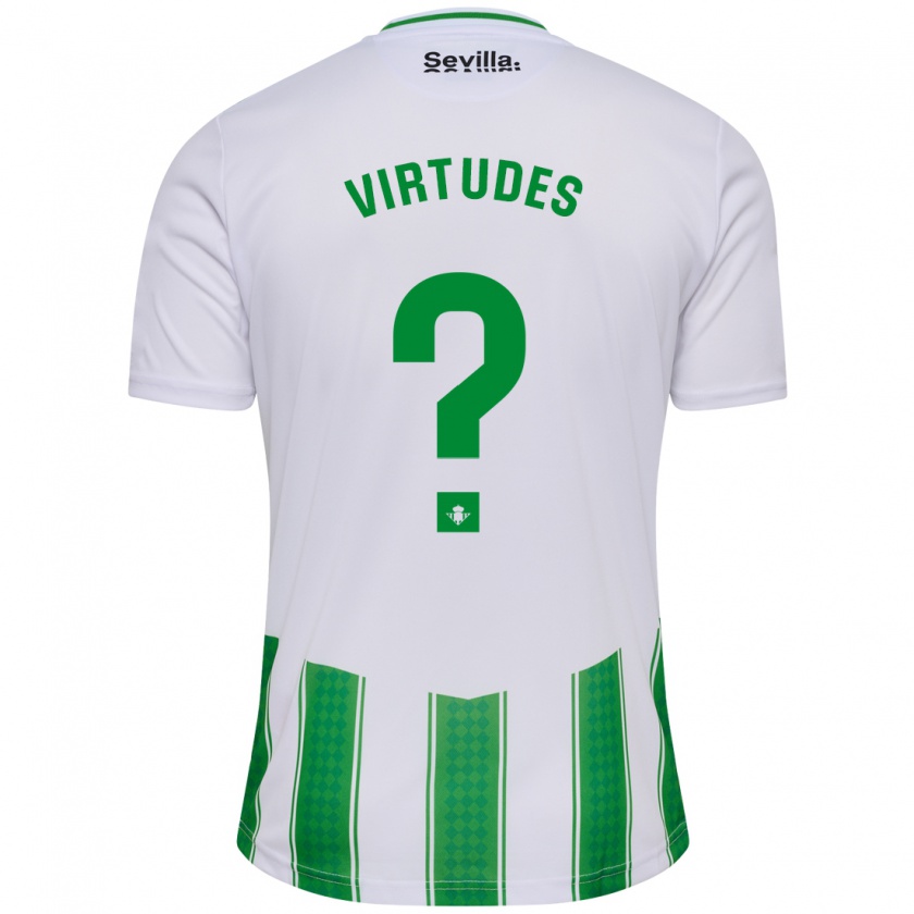 Kandiny Niño Camiseta Adrián Virtudes #0 Blanco 1ª Equipación 2023/24 La Camisa