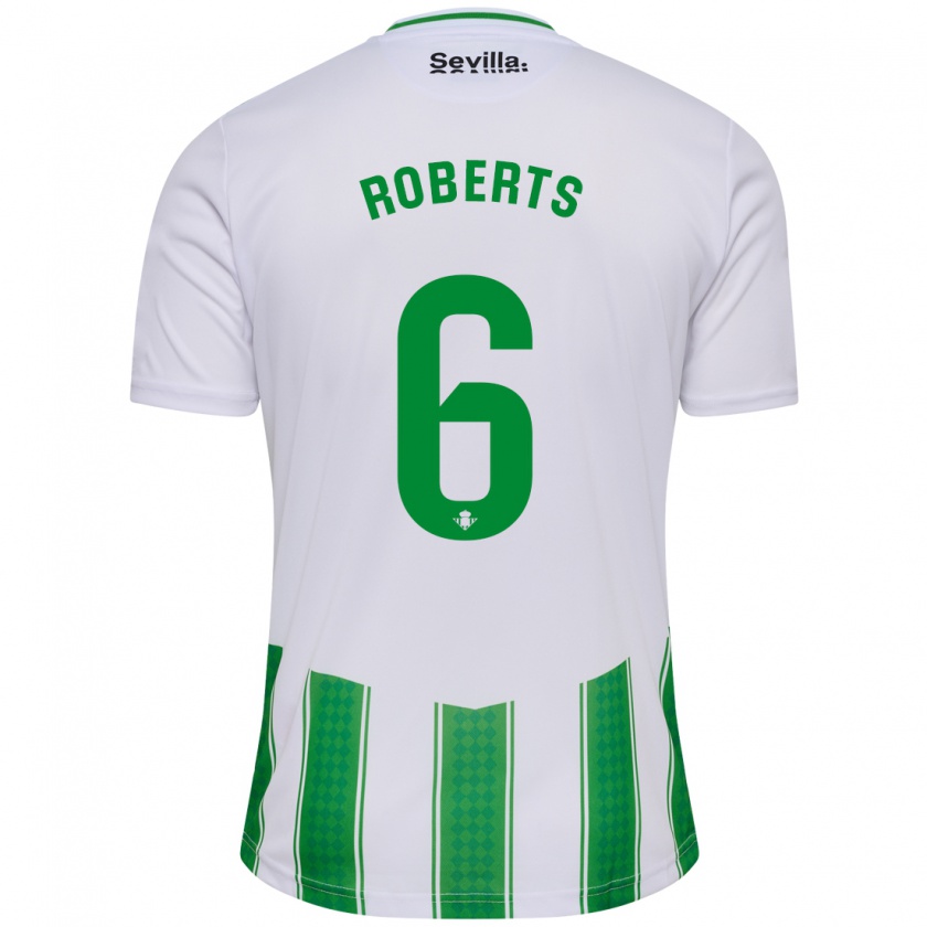 Kandiny Niño Camiseta Rhiannon Roberts #6 Blanco 1ª Equipación 2023/24 La Camisa