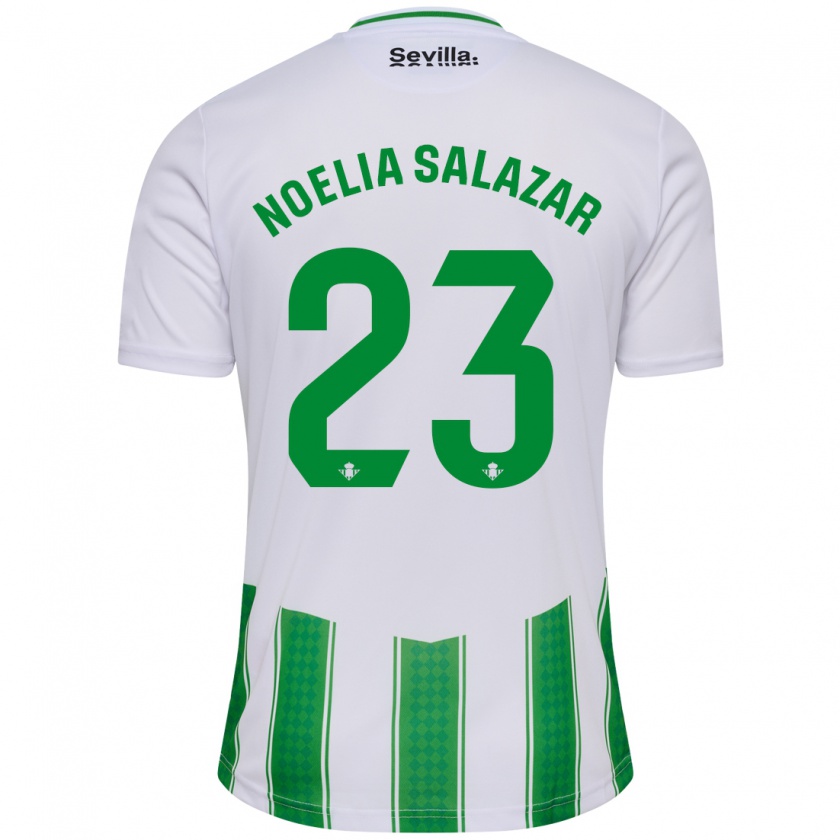 Kandiny Niño Camiseta Noelia Salazar #23 Blanco 1ª Equipación 2023/24 La Camisa