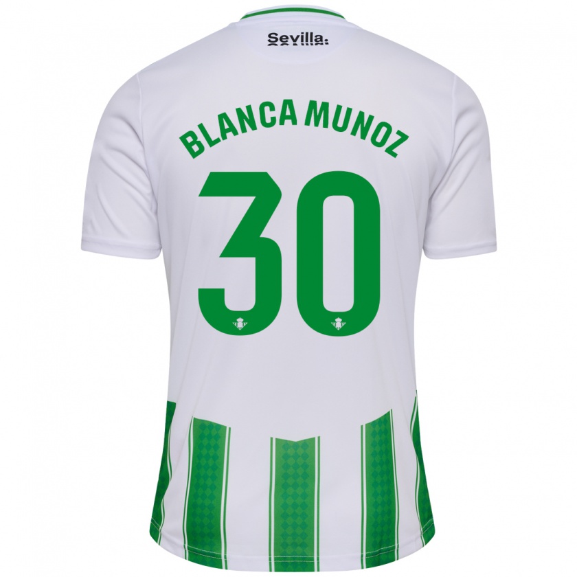 Kandiny Niño Camiseta Blanca Muñoz #30 Blanco 1ª Equipación 2023/24 La Camisa