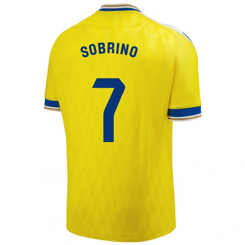 Kandiny Bambino Maglia Rubén Sobrino #7 Giallo Kit Gara Home 2023/24 Maglietta