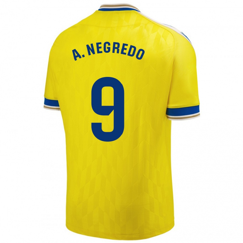 Kandiny Niño Camiseta Álvaro Negredo #9 Amarillo 1ª Equipación 2023/24 La Camisa México