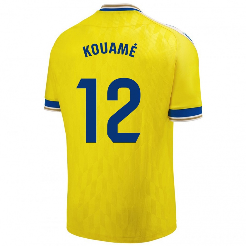 Kandiny Niño Camiseta Rominigue Kouamé #12 Amarillo 1ª Equipación 2023/24 La Camisa México