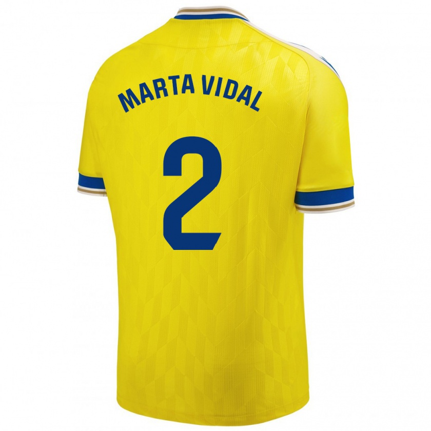 Kandiny Niño Camiseta Marta Vidal Vela #2 Amarillo 1ª Equipación 2023/24 La Camisa México