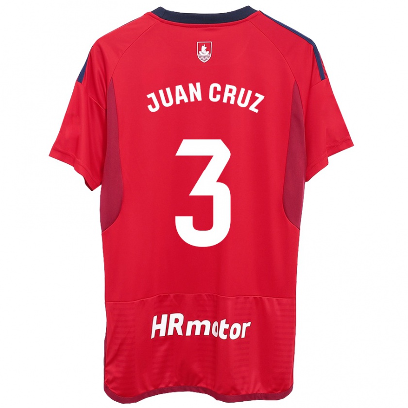 Kandiny Kinderen Juan Cruz #3 Rood Thuisshirt Thuistenue 2023/24 T-Shirt België