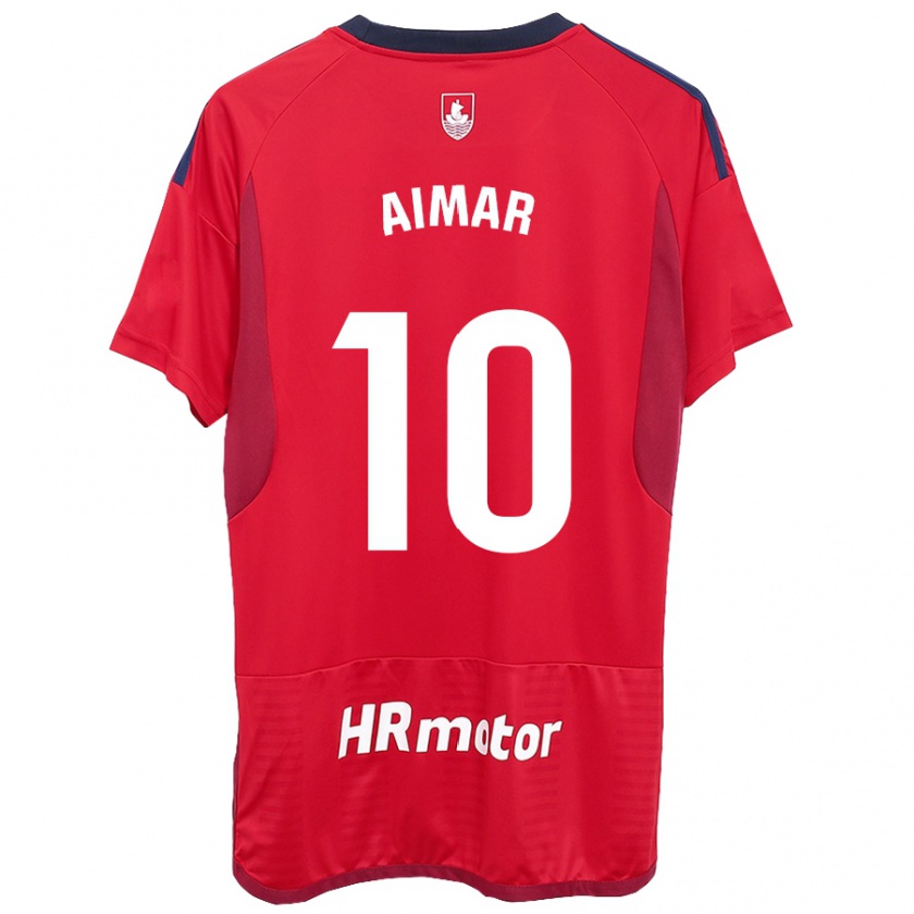 Kandiny Kinderen Aimar Oroz #10 Rood Thuisshirt Thuistenue 2023/24 T-Shirt België