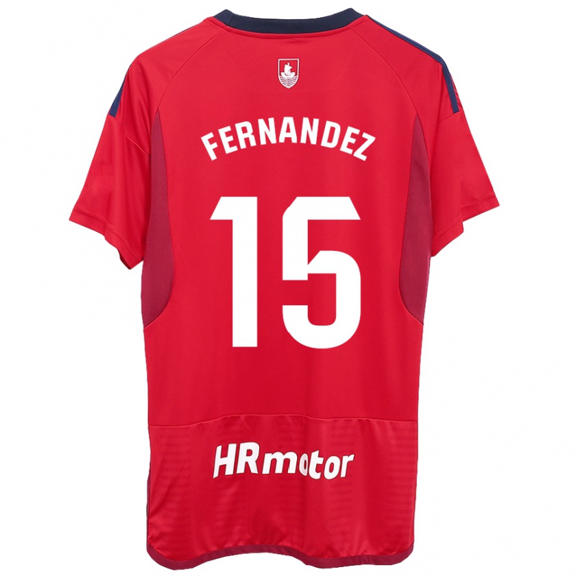 Kandiny Niño Camiseta Leyre Fernández Sánchez #15 Rojo 1ª Equipación 2023/24 La Camisa