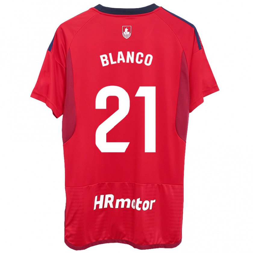 Kandiny Kinderen Alexia Blanco Llacuno #21 Rood Thuisshirt Thuistenue 2023/24 T-Shirt België