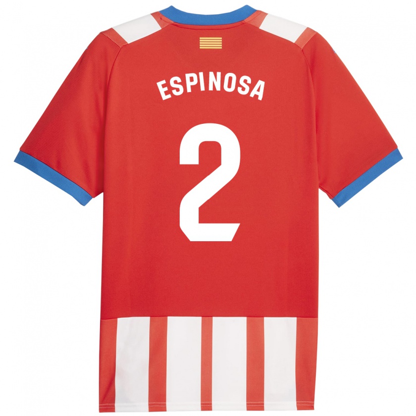 Kandiny Bambino Maglia Bernardo Espinosa #2 Rosso Bianco Kit Gara Home 2023/24 Maglietta