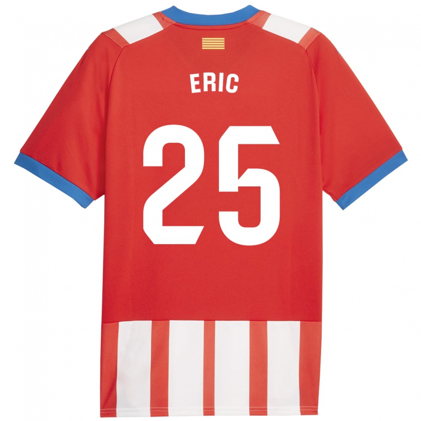 Kandiny Bambino Maglia Eric García #25 Rosso Bianco Kit Gara Home 2023/24 Maglietta