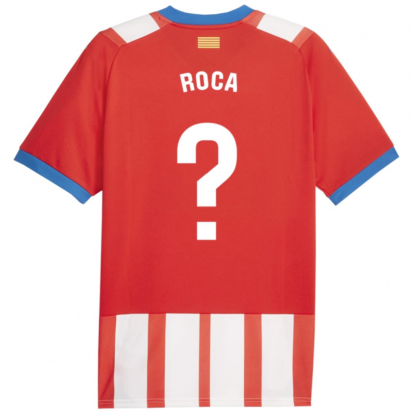 Kandiny Niño Camiseta Joel Roca #0 Rojo Blanco 1ª Equipación 2023/24 La Camisa