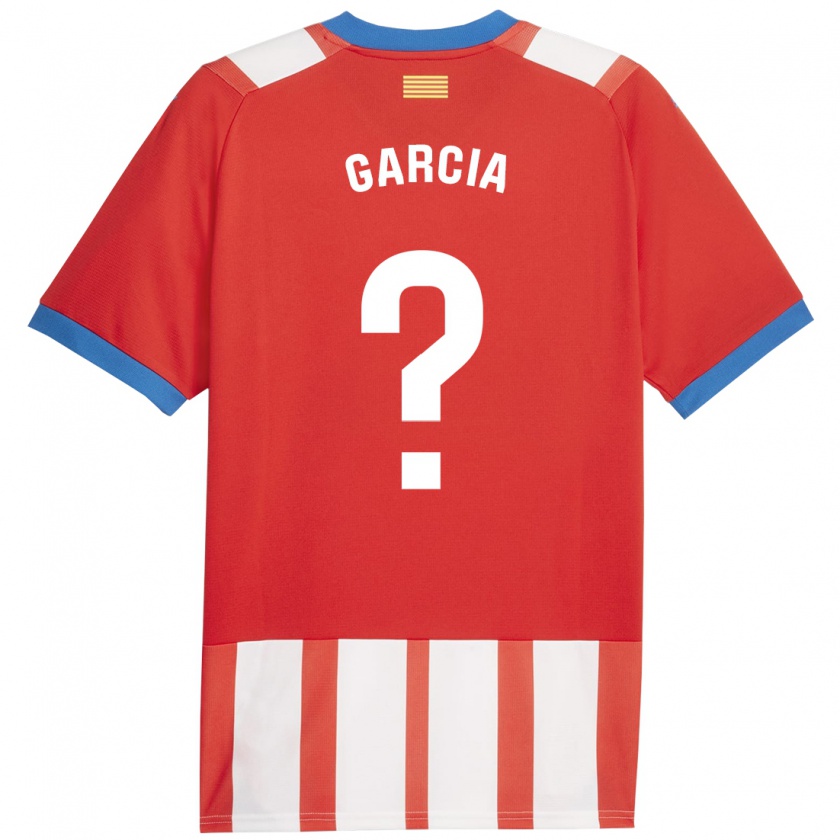 Kandiny Niño Camiseta Jastin García #0 Rojo Blanco 1ª Equipación 2023/24 La Camisa