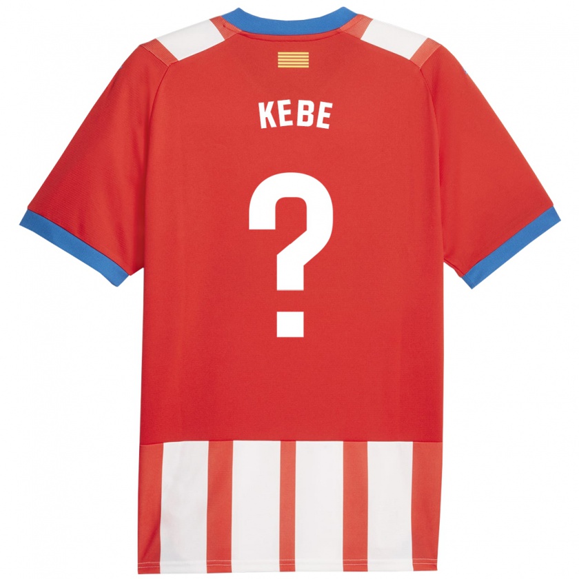 Kandiny Niño Camiseta Moussa Kébé #0 Rojo Blanco 1ª Equipación 2023/24 La Camisa