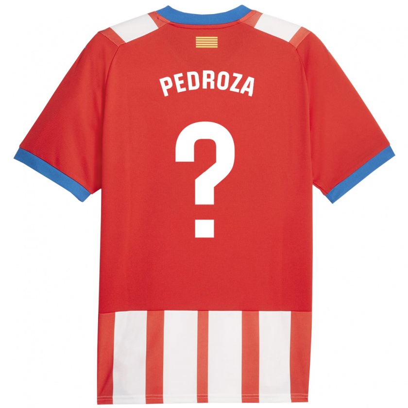 Kandiny Niño Camiseta Gerardo Pedroza #0 Rojo Blanco 1ª Equipación 2023/24 La Camisa