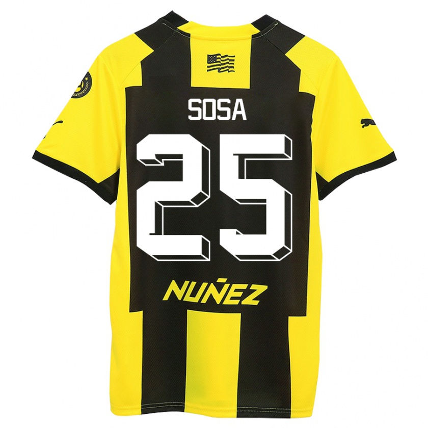 Kandiny Kinderen Ignacio Sosa #25 Geel Zwart Thuisshirt Thuistenue 2023/24 T-Shirt België