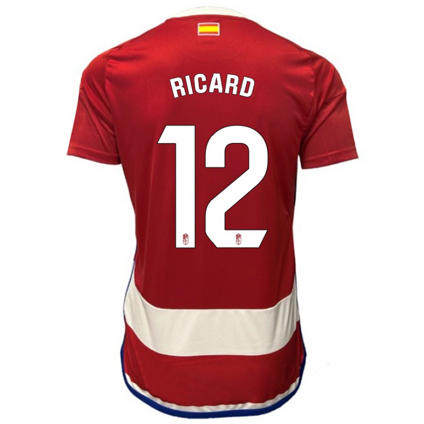 Kandiny Niño Camiseta Ricard Sánchez #12 Rojo 1ª Equipación 2023/24 La Camisa