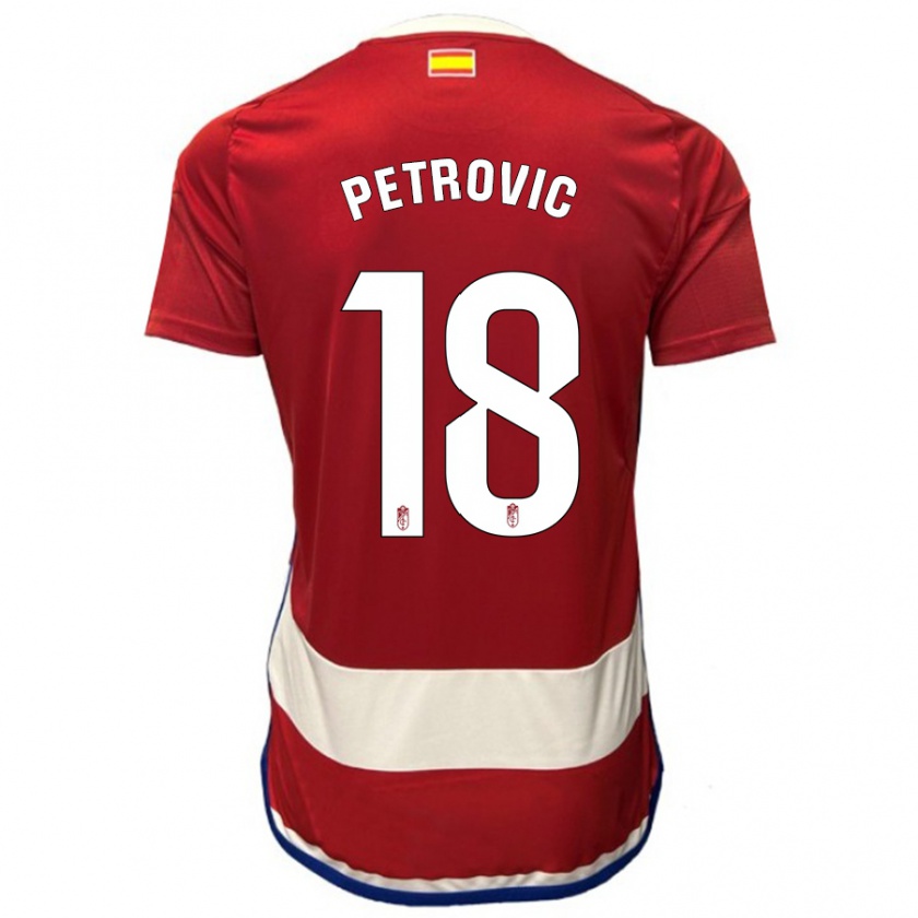 Kandiny Bambino Maglia Njegos Petrovic #18 Rosso Kit Gara Home 2023/24 Maglietta