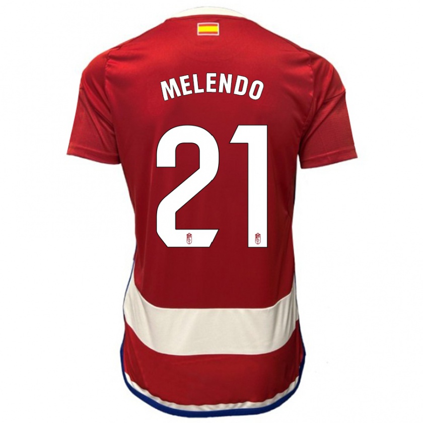 Kandiny Niño Camiseta Óscar Melendo #21 Rojo 1ª Equipación 2023/24 La Camisa México