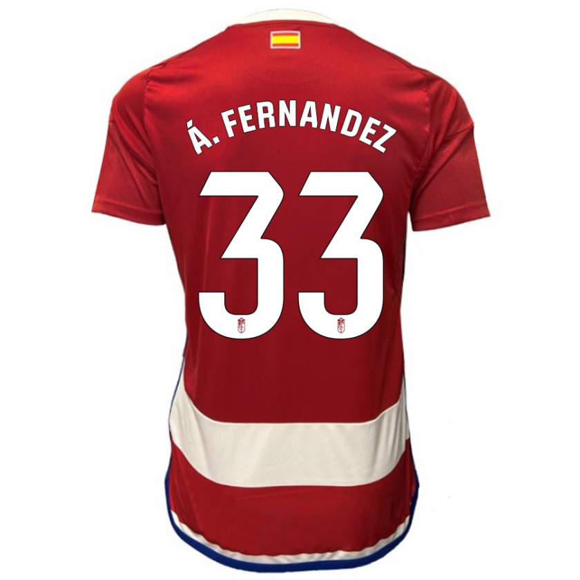 Kandiny Niño Camiseta Álvaro Fernández #33 Rojo 1ª Equipación 2023/24 La Camisa