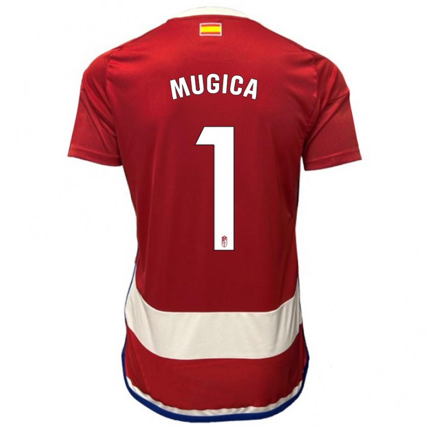 Kandiny Niño Camiseta Juan Múgica #1 Rojo 1ª Equipación 2023/24 La Camisa México