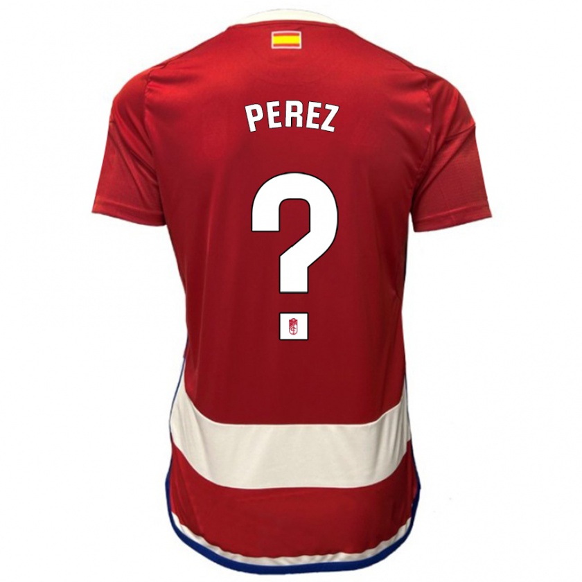 Kandiny Niño Camiseta Marco Pérez #0 Rojo 1ª Equipación 2023/24 La Camisa