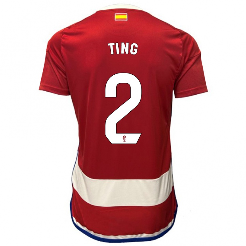 Kandiny Bambino Maglia Xie Ting #2 Rosso Kit Gara Home 2023/24 Maglietta