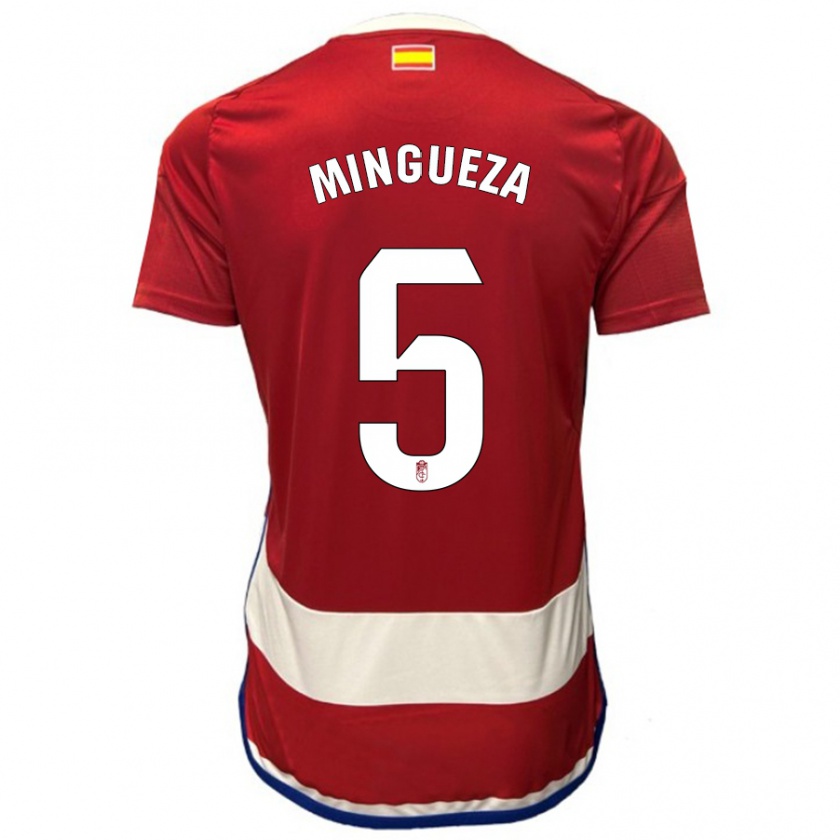 Kandiny Niño Camiseta Ariadna Mingueza #5 Rojo 1ª Equipación 2023/24 La Camisa México