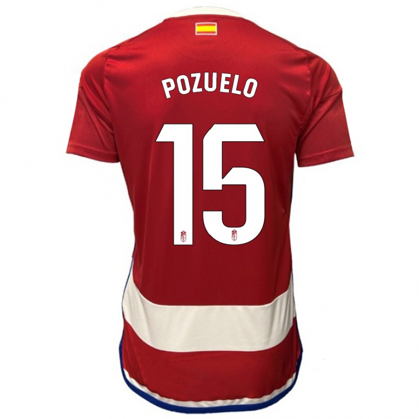 Kandiny Bambino Maglia Esther Martín-Pozuelo #15 Rosso Kit Gara Home 2023/24 Maglietta