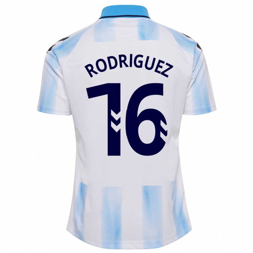 Kandiny Bambino Maglia Genaro Rodríguez #16 Bianco Blu Kit Gara Home 2023/24 Maglietta