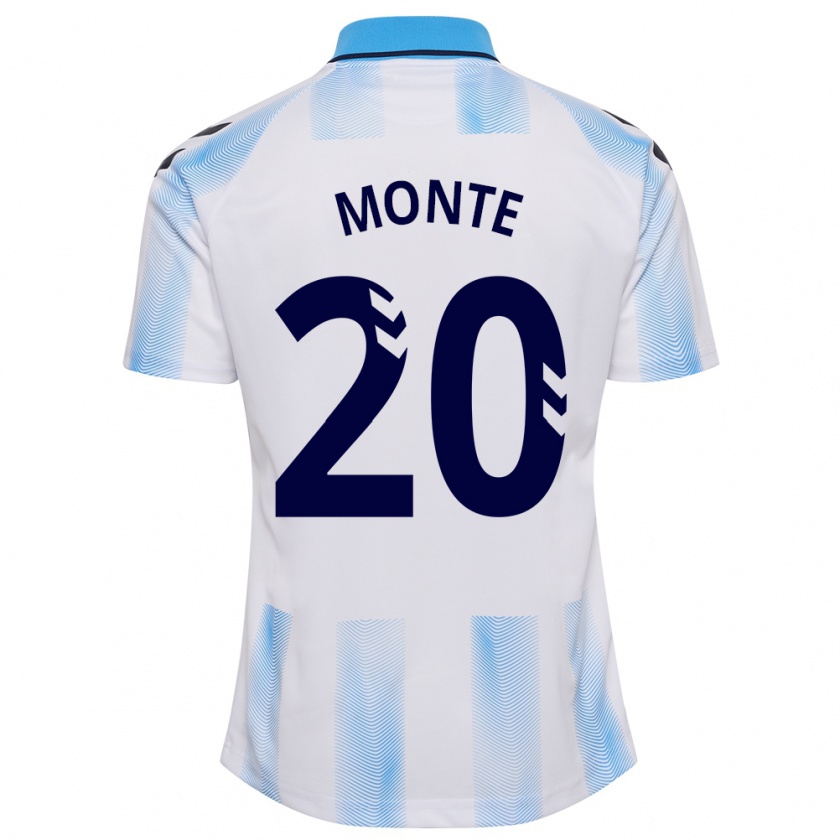 Kandiny Bambino Maglia Nélson Monte #20 Bianco Blu Kit Gara Home 2023/24 Maglietta