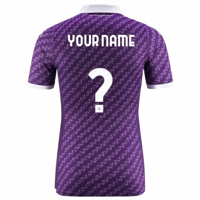 Kandiny Bambino Maglia Il Tuo Nome #0 Viola Kit Gara Home 2023/24 Maglietta