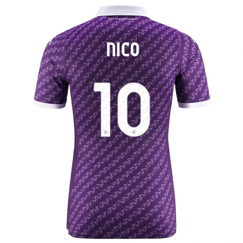 Kandiny Bambino Maglia Nicolás González #10 Viola Kit Gara Home 2023/24 Maglietta