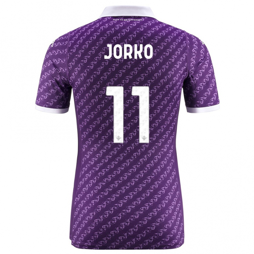 Kandiny Bambino Maglia Jonathan Ikoné #11 Viola Kit Gara Home 2023/24 Maglietta