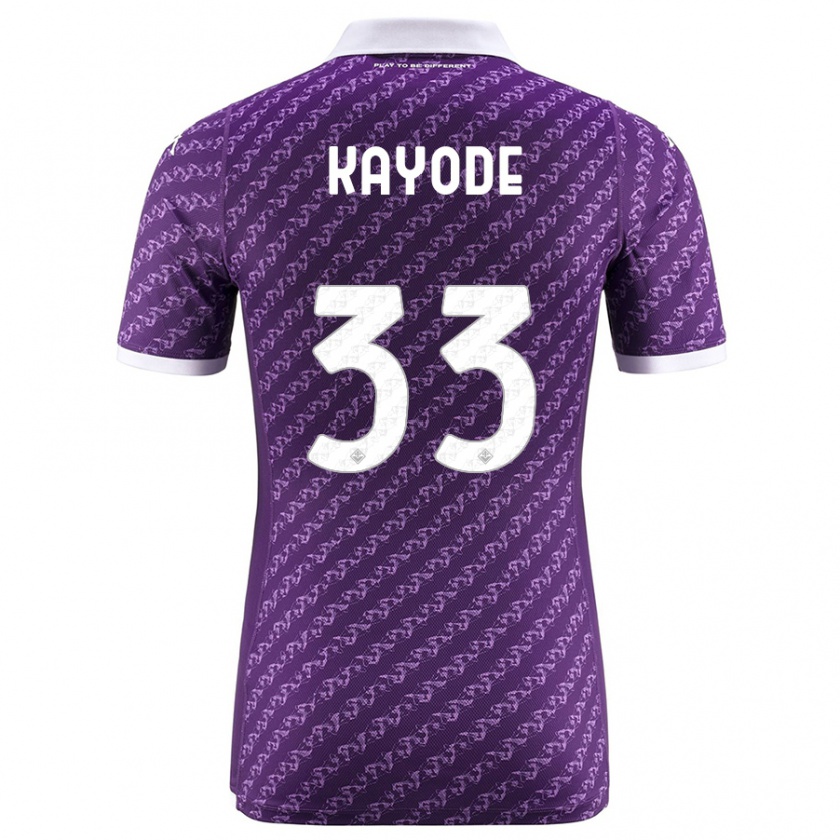 Kandiny Kinderen Michael Kayode #33 Viooltje Thuisshirt Thuistenue 2023/24 T-Shirt België