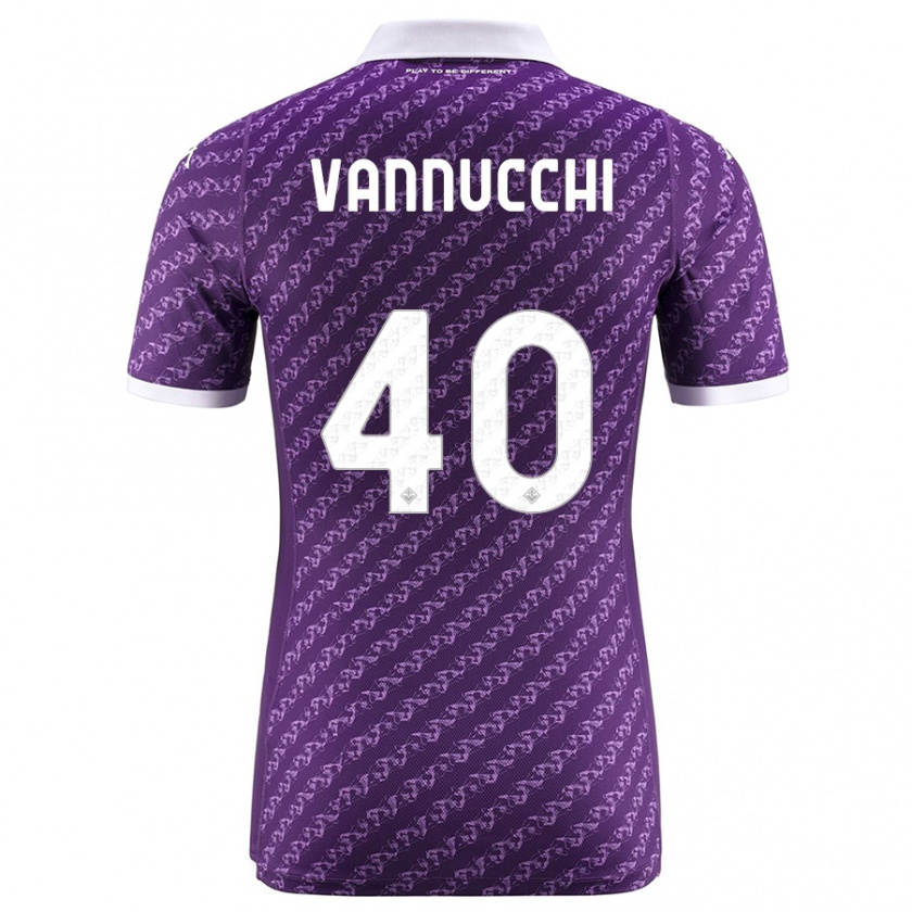 Kandiny Bambino Maglia Tommaso Vannucchi #40 Viola Kit Gara Home 2023/24 Maglietta