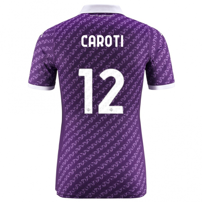 Kandiny Kinder Filippo Caroti #12 Violett Heimtrikot Trikot 2023/24 T-Shirt Österreich