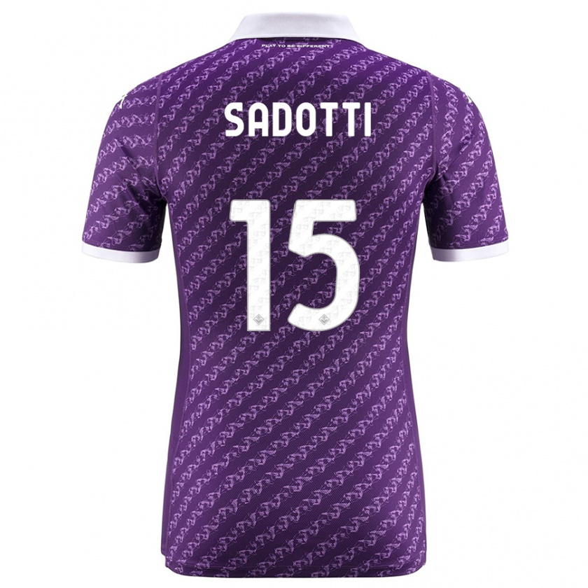 Kandiny Kinder Edoardo Sadotti #15 Violett Heimtrikot Trikot 2023/24 T-Shirt Österreich