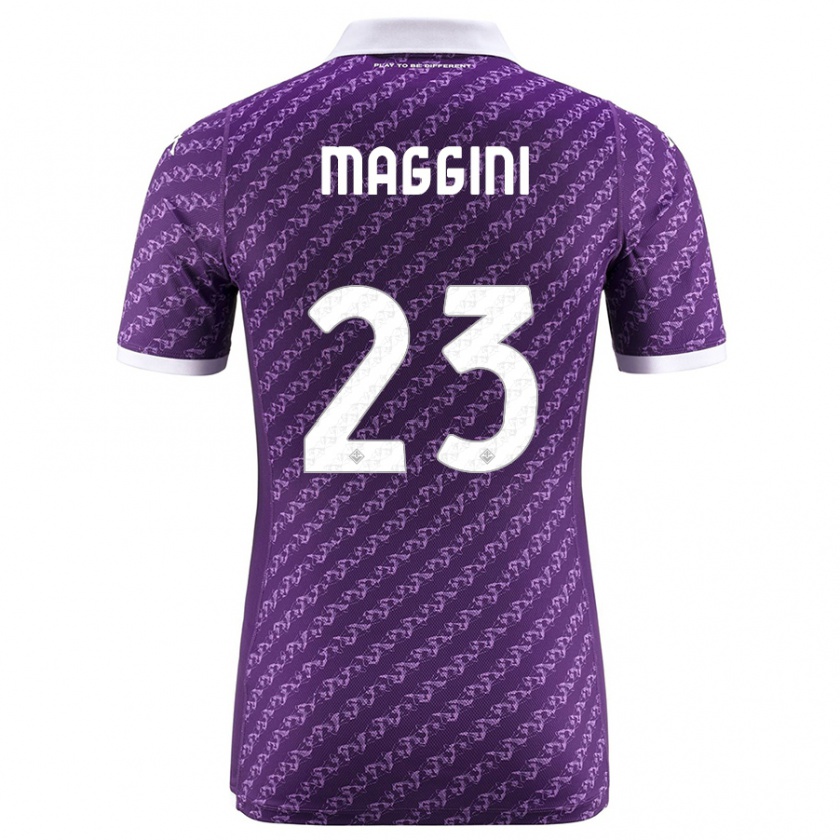 Kandiny Bambino Maglia Filippo Maggini #23 Viola Kit Gara Home 2023/24 Maglietta